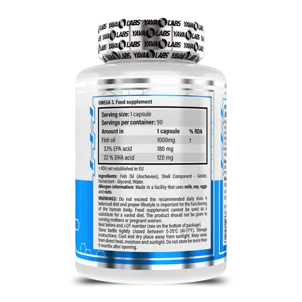 Yava Labs Omega 3 - 90 cápsulas - Imagen 2