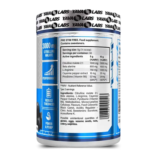 Yava Labs Pre Stim FREE - 300G - Imagen 2