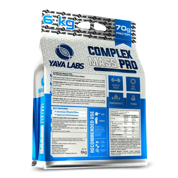 Yava Labs Complex Mass Pro Gainer - 6Kg - Imagen 2