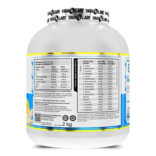 Yava Labs Elite Whey Protein - 2Kg - Imagen 3