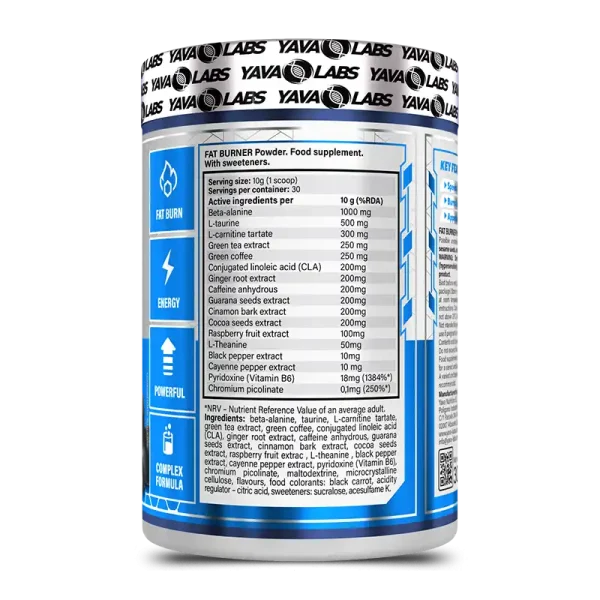Yava Labs Fat Burner 300g - Imagen 3