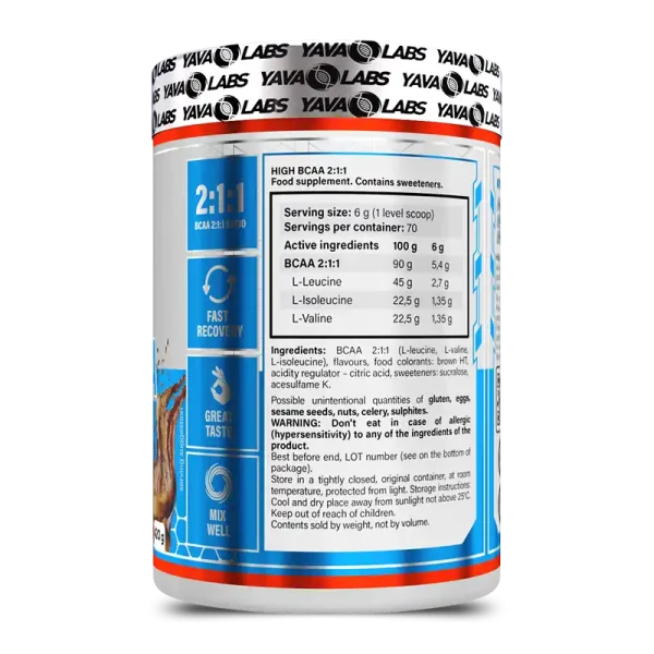 Yava Labs High BCAA 90% - 420g - Imagen 3